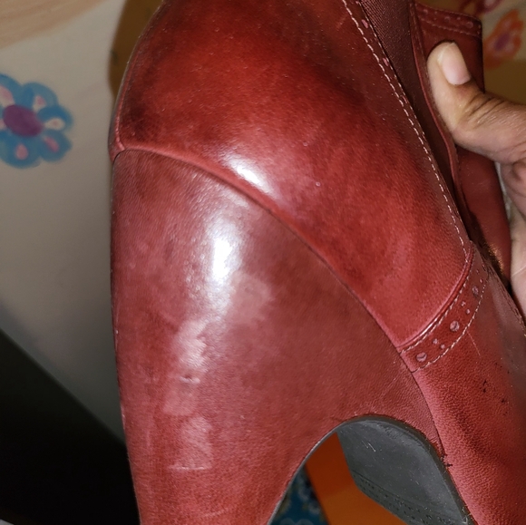 EUC Miz Mooz Wine Tallys Heeled Booties Size 11 - Picture 6 of 8